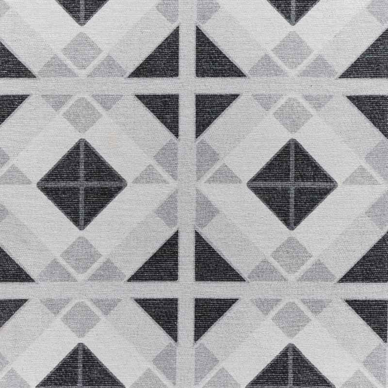 Victoria H1190 Modern Geometric Washable Rugs in Grey Light Grey