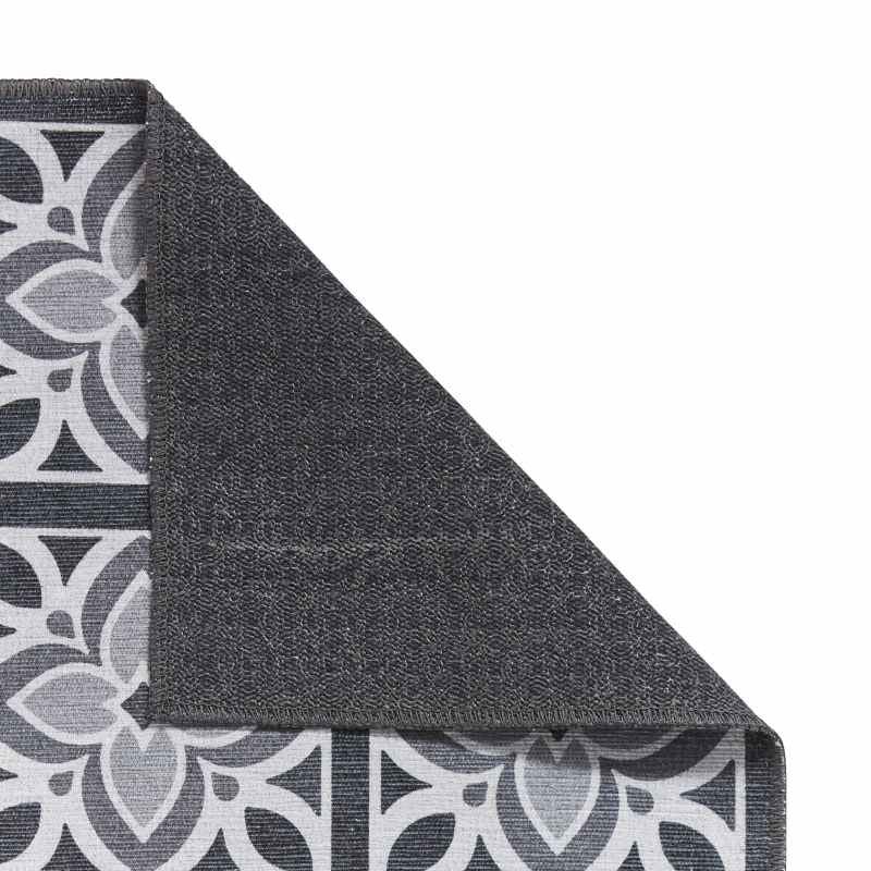 Victoria H1191 Modern Geometric Washable Rugs in Grey