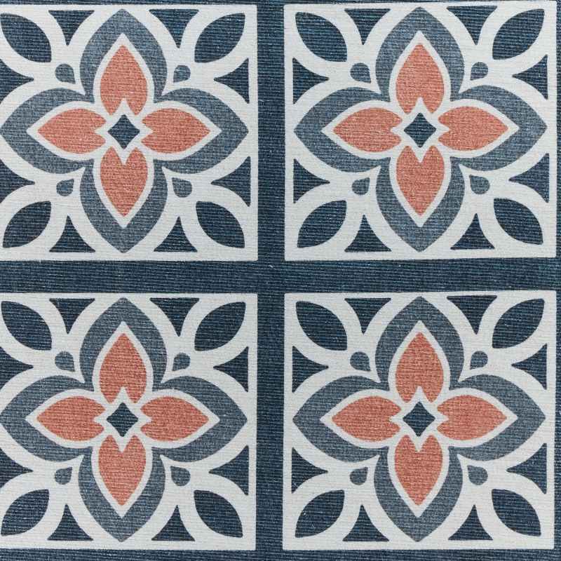 Victoria H1191 Modern Geometric Washable Rugs in Grey Orange