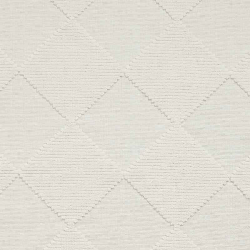 Lyna J0529 Textured Geometric Washable Rugs in Cream