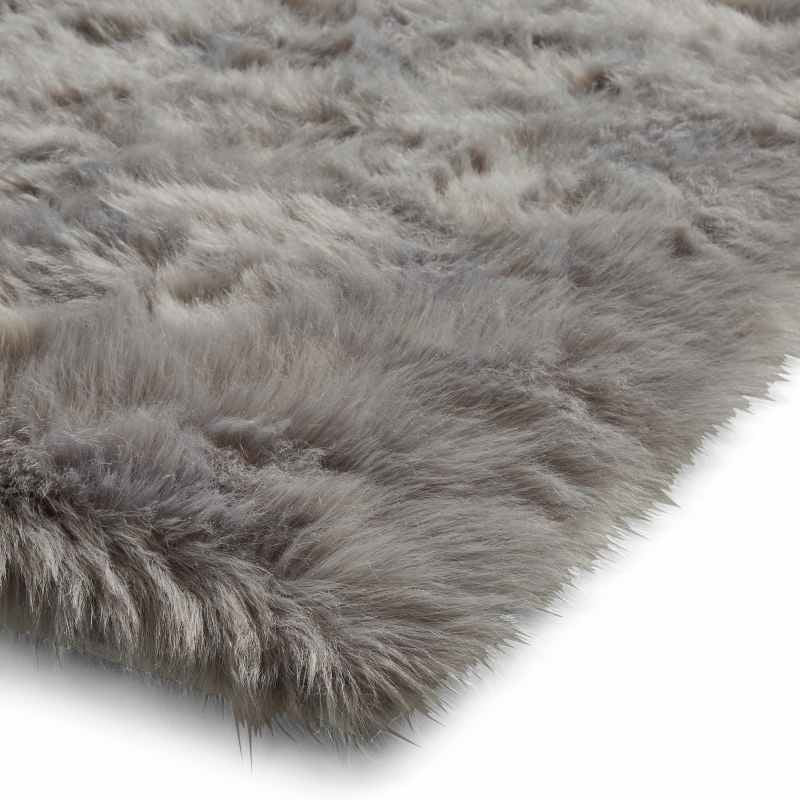 Polar Plush Soft Plain Textured Shaggy Rugs in Grey