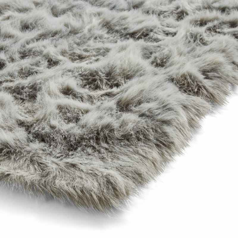 Polar Plush Soft Plain Textured Shaggy Rugs in Light Grey