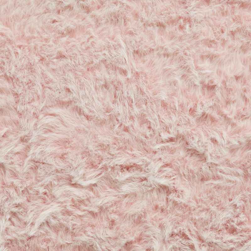 Polar Plush Soft Plain Textured Shaggy Rugs in Rose Pink