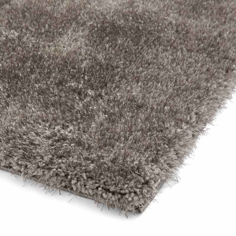 Lux Shaggy Modern Plain Shaggy Rugs in Charcoal Grey