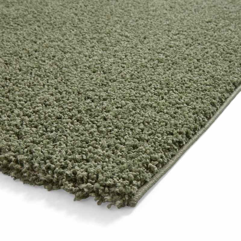 Bali 950 Modern Washable Plain Shaggy Rugs in Green