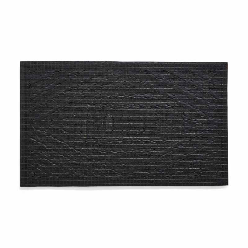 Coco Rubber Welcome Coir Doormat in Natural Black