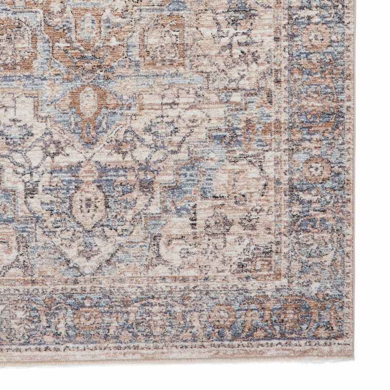 Vintage 35018 Traditional Motif Border Rugs in Blue
