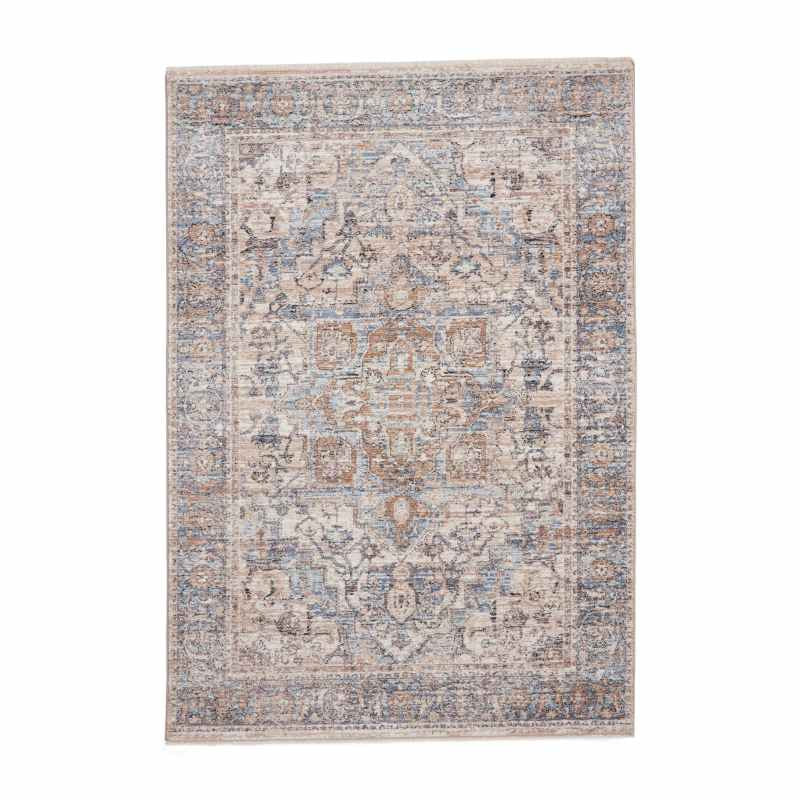 Vintage 35018 Traditional Motif Border Rugs in Blue
