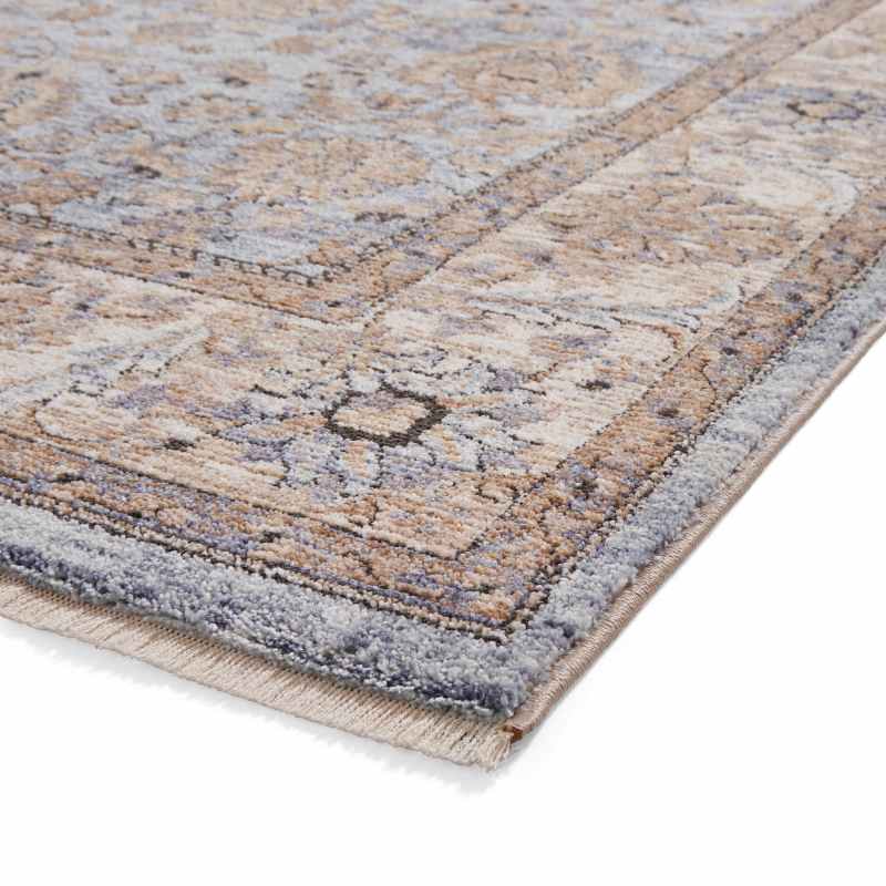 Vintage 35027 Traditional Motif Border Rugs in Blue