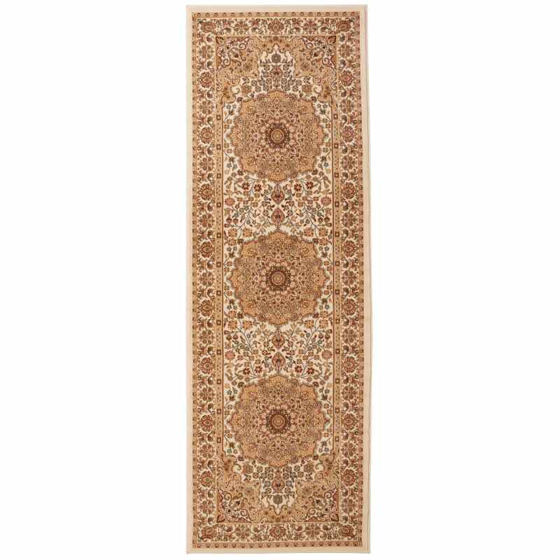 Grand Heritage GH101 Traditional Persian Runner Rugs by Concept Looms in Cream Beige