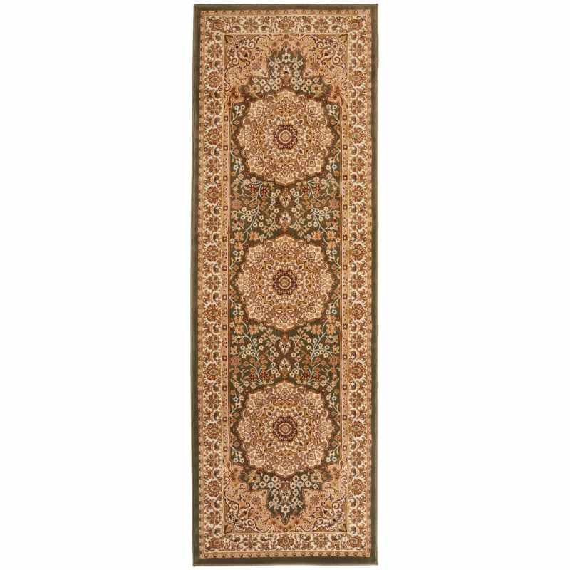 Grand Heritage GH101 Traditional Persian Runner Rugs by Concept Looms in Green