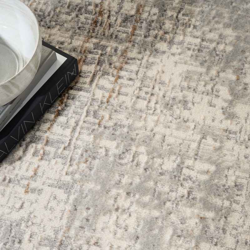 Calvin Klein CK955 CK950 Rush Designer Abstract Rugs in Grey