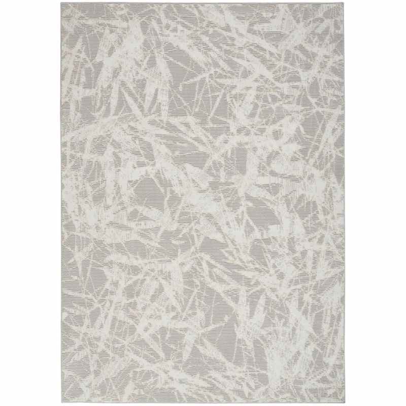 Calvin Klein CK956 CK950 Rush Designer Abstract Rugs in Grey Ivory