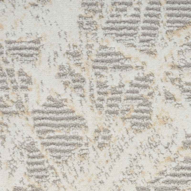 Calvin Klein CK956 CK950 Rush Designer Abstract Runner Rugs in Grey Ivory