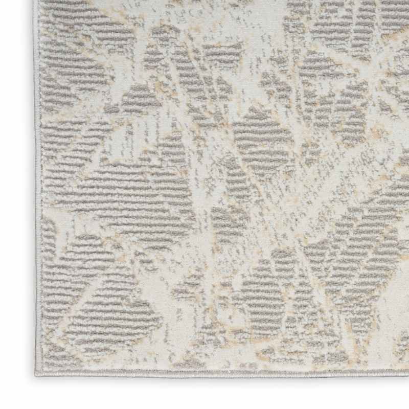 Calvin Klein CK956 CK950 Rush Designer Abstract Runner Rugs in Grey Ivory