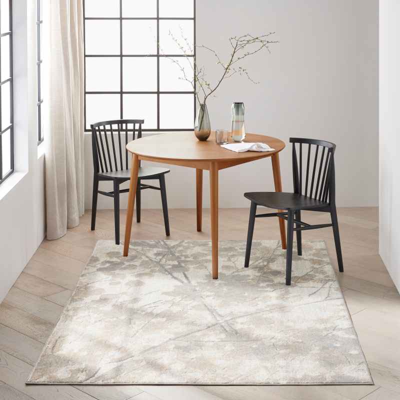 Calvin Klein CK957 CK950 Rush Designer Abstract Rugs in Grey Multi