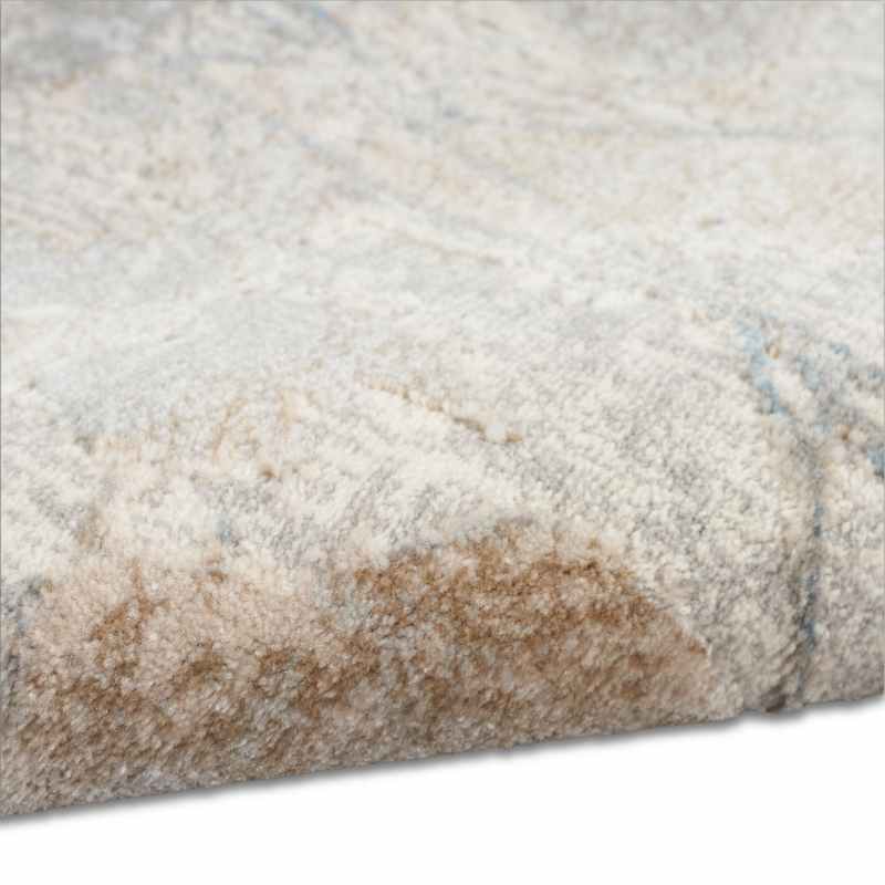 Calvin Klein CK957 CK950 Rush Designer Abstract Runner Rugs in Grey Multi