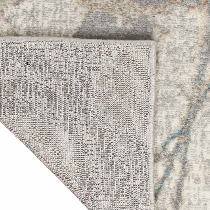 Calvin Klein CK957 CK950 Rush Designer Abstract Runner Rugs in Grey Multi