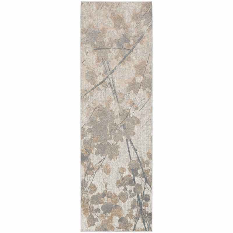 Calvin Klein CK957 CK950 Rush Designer Abstract Runner Rugs in Grey Multi