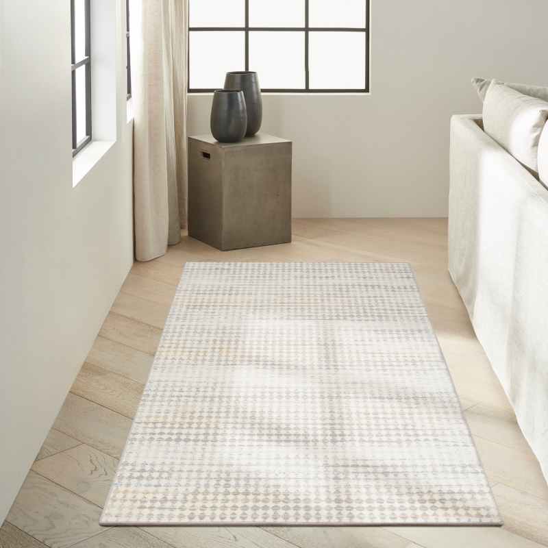 Calvin Klein CK958 CK950 Rush Designer Abstract Rugs in Ivory Multi