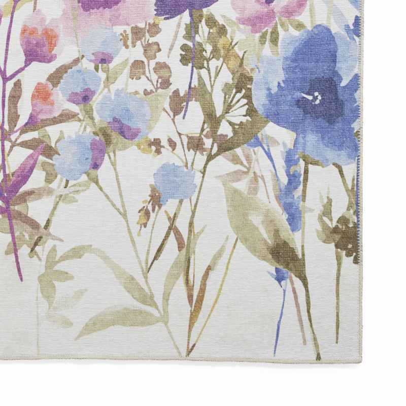 Country Floral Washable Runner Rugs by Catherine Lansfield in Purple