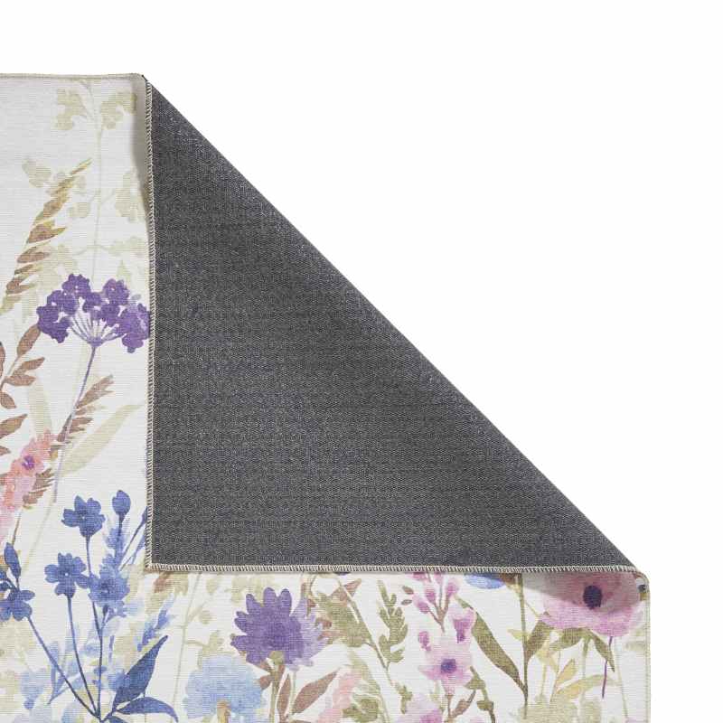 Country Floral Washable Runner Rugs by Catherine Lansfield in Purple