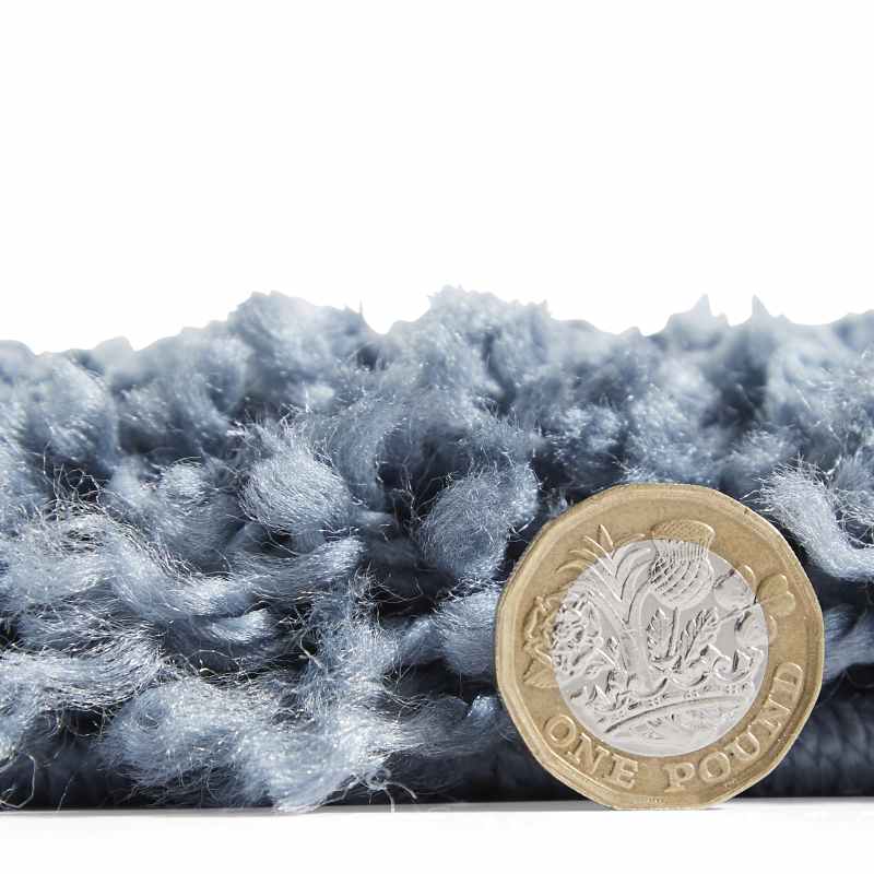Boho 5413 Berber Shaggy Modern Runner Rugs in Blue