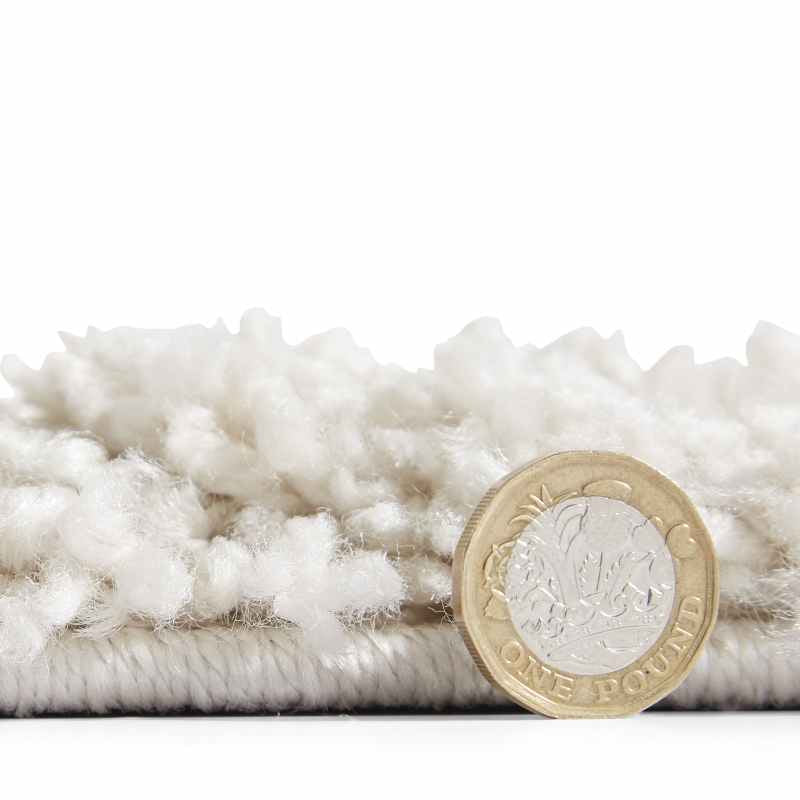 Boho 5413 Berber Shaggy Modern Runner Rugs in Cream White