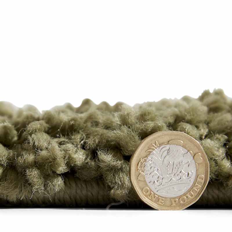 Boho 5413 Berber Shaggy Modern Runner Rugs in Green