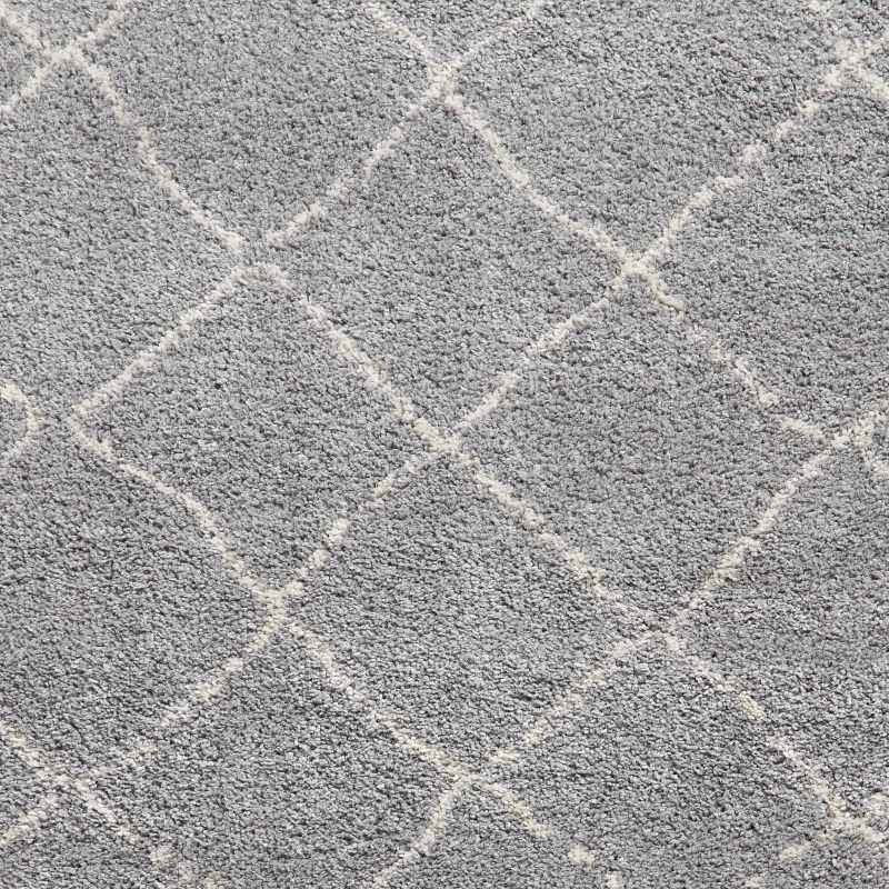 Boho 5413 Berber Shaggy Modern Runner Rugs in Grey
