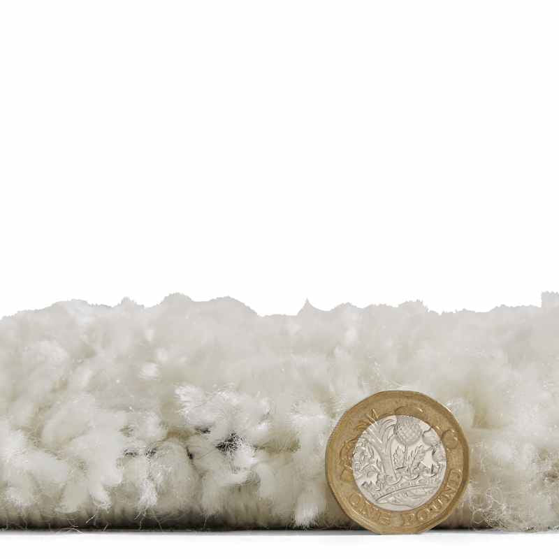 Boho 5413 Berber Shaggy Modern Runner Rugs in White Black