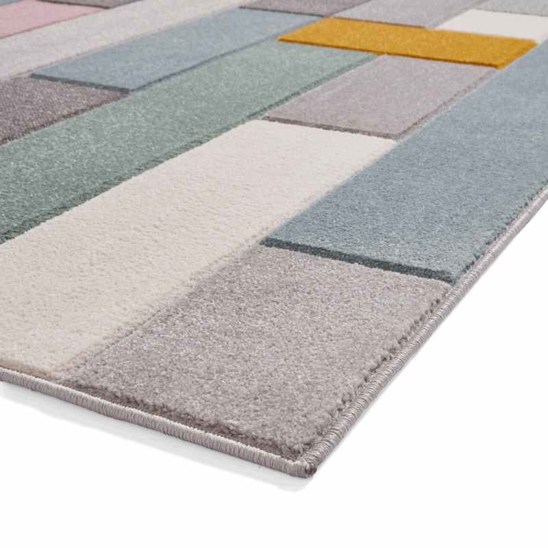 Matrix E7918 Modern Geometric Carved Rugs in Multi