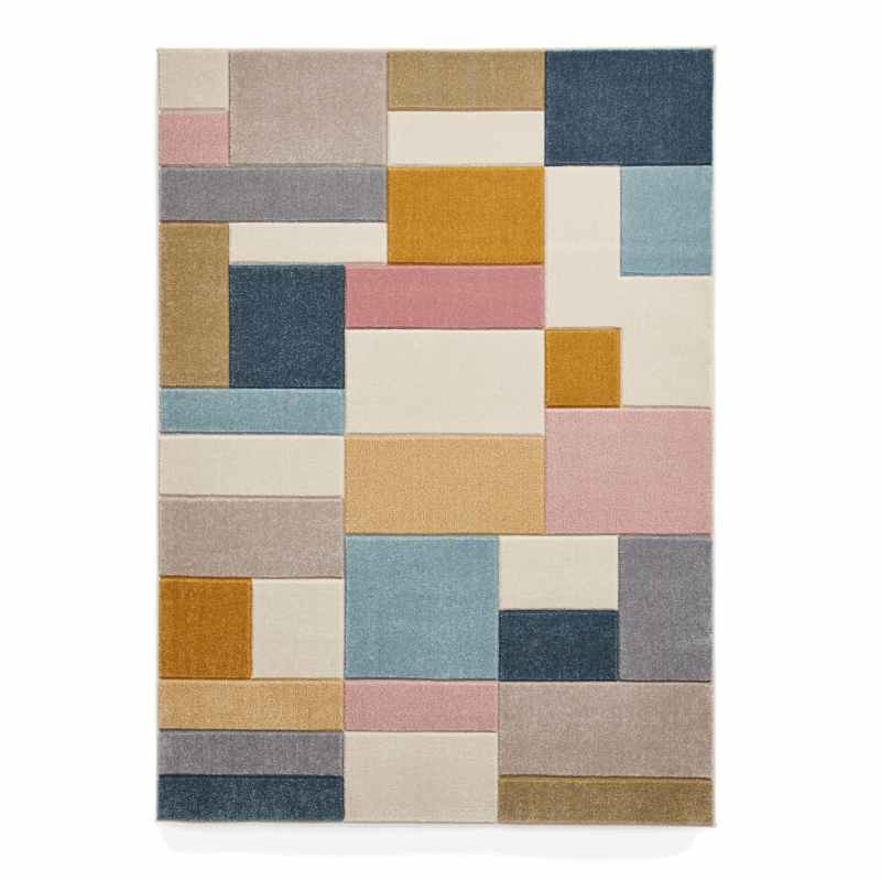 Matrix G0561 Modern Geometric Carved Rugs in Multi