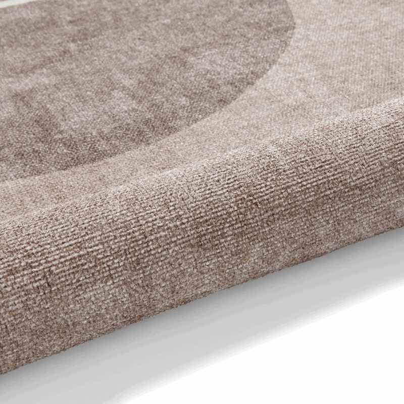 Whisper H1067 Washable Geometric Flat Weave Runner Rugs in Beige