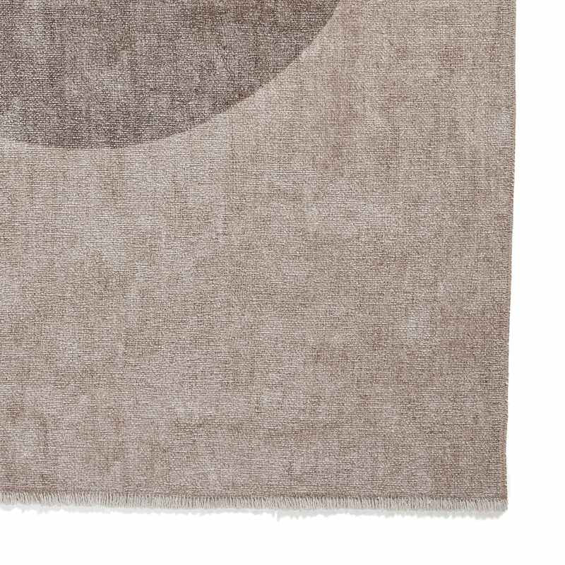 Whisper H1067 Washable Geometric Flat Weave Runner Rugs in Beige
