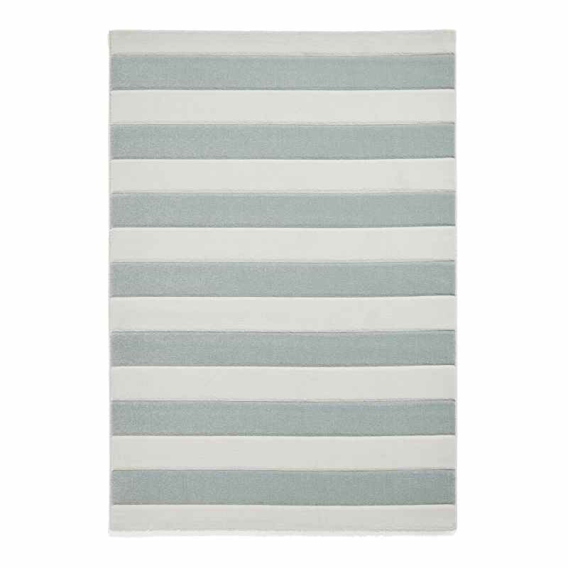 Cove Stripe Modern Carved Rugs by Catherine Lansfield in Sage Green