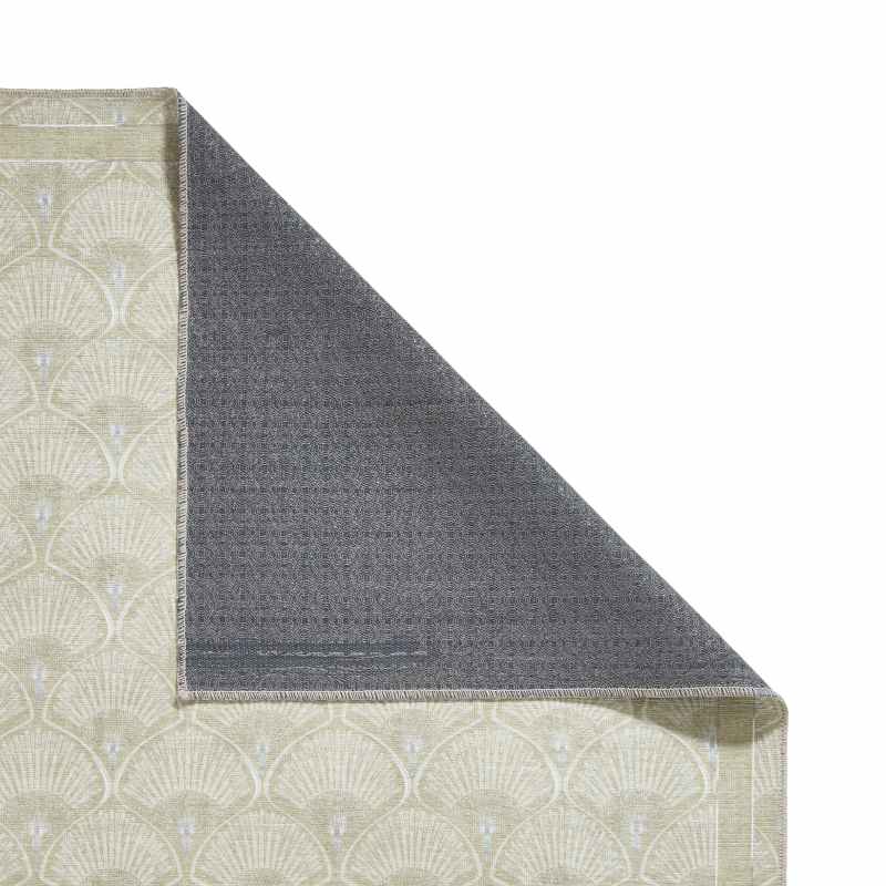 Deco Peacock Modern Washable Rugs by Catherine Lansfield in Green