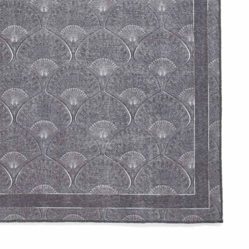 Deco Peacock Modern Washable Rugs by Catherine Lansfield in Grey