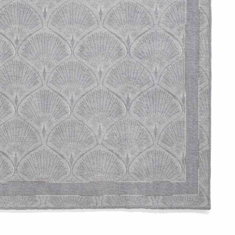 Deco Peacock Modern Washable Rugs by Catherine Lansfield in Silver Grey