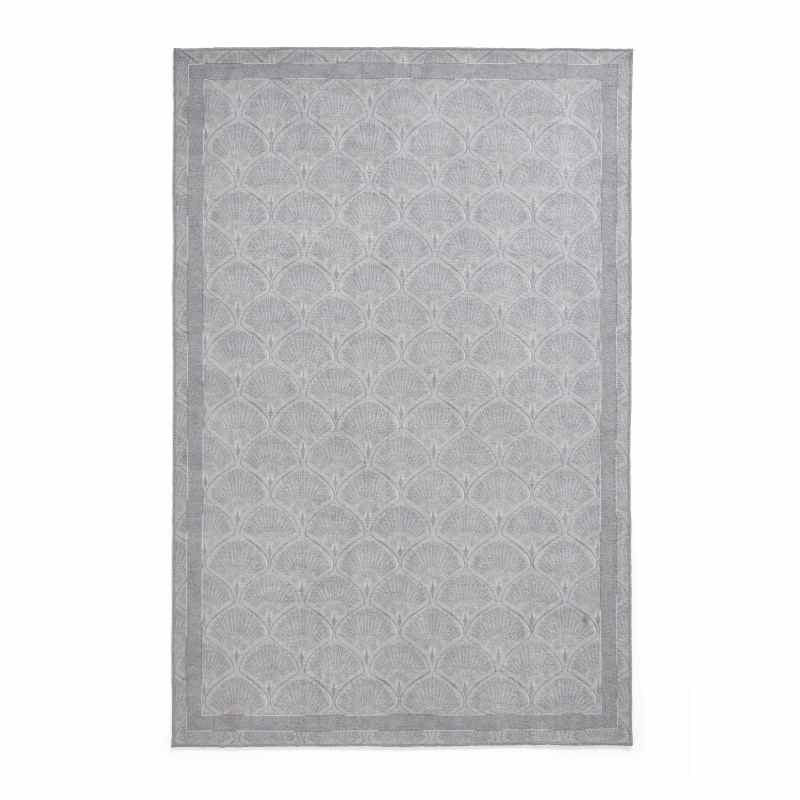 Deco Peacock Modern Washable Rugs by Catherine Lansfield in Silver Grey