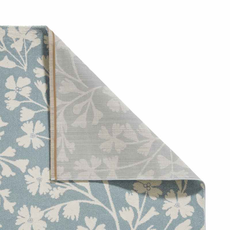 Grace Floral Modern Carved Rugs by Catherine Lansfield in Blue