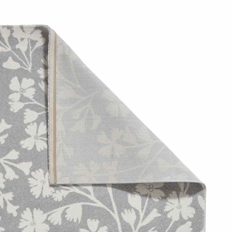 Grace Floral Modern Carved Rugs by Catherine Lansfield in Grey