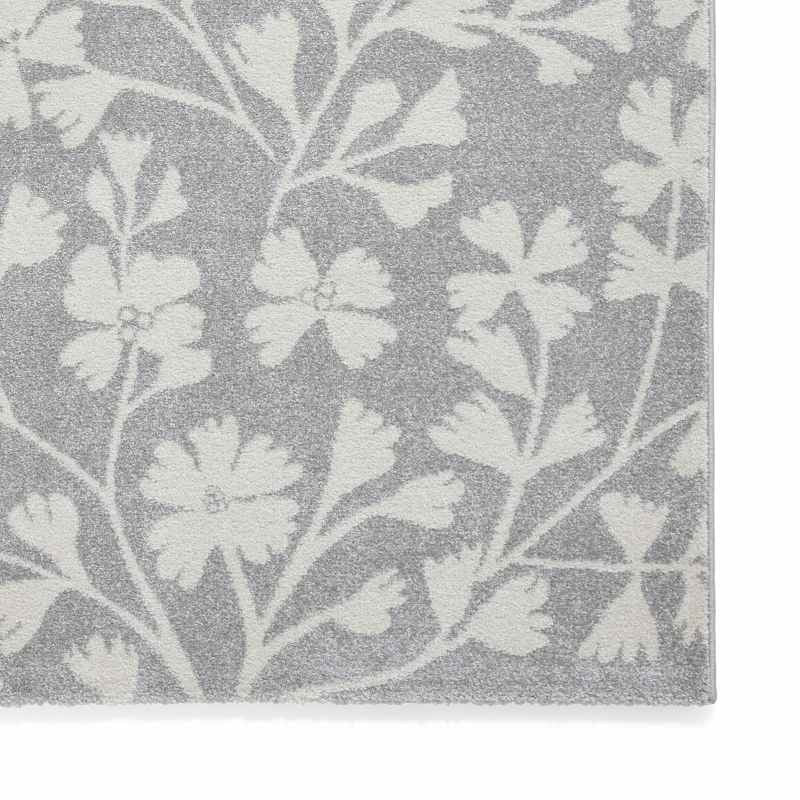 Grace Floral Modern Carved Rugs by Catherine Lansfield in Grey