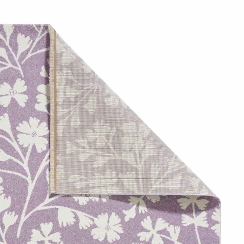 Grace Floral Modern Carved Rugs by Catherine Lansfield in Lilac Purple