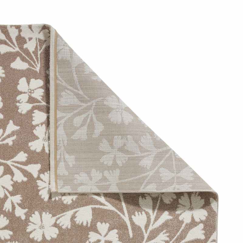 Grace Floral Modern Carved Rugs by Catherine Lansfield in Natural
