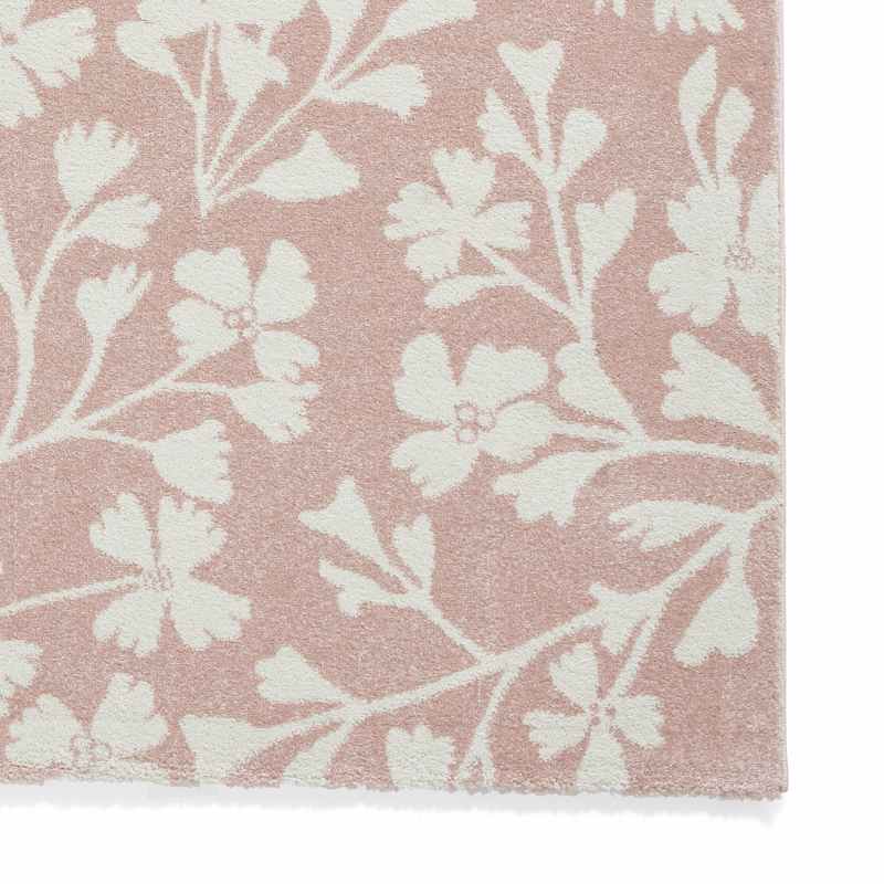 Grace Floral Modern Carved Rugs by Catherine Lansfield in Rose Pink
