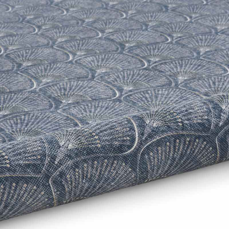 Deco Peacock Modern Washable Runner Rugs by Catherine Lansfield in Blue
