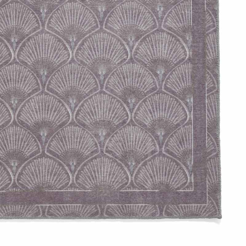 Deco Peacock Modern Washable Runner Rugs by Catherine Lansfield in Lilac Purple