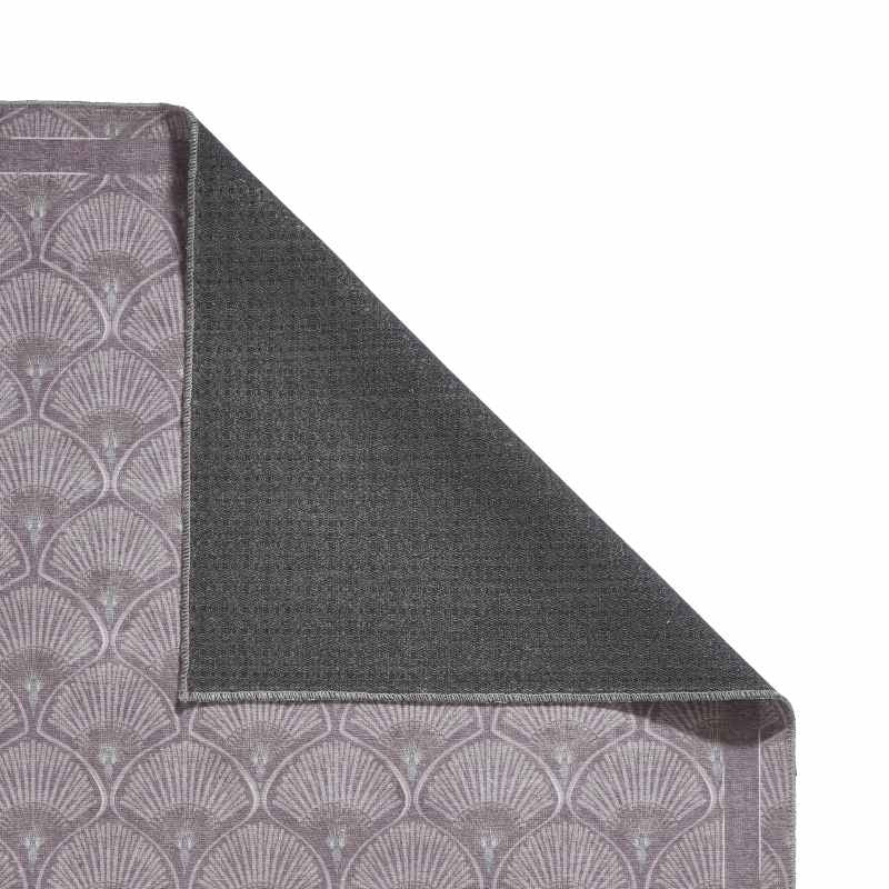 Deco Peacock Modern Washable Runner Rugs by Catherine Lansfield in Lilac Purple