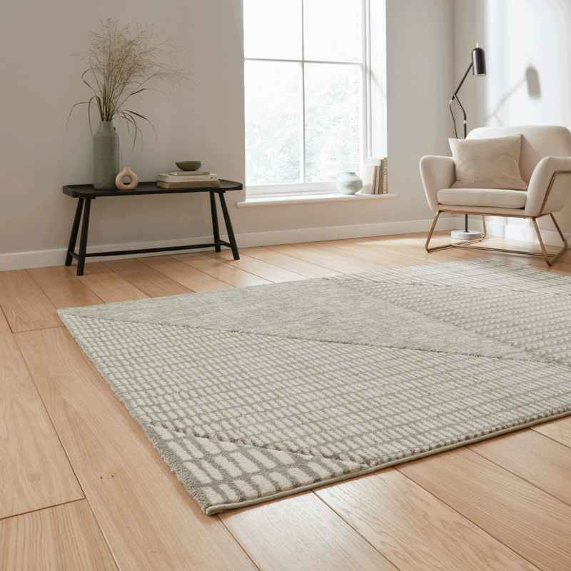 Larsson Modern Abstract Rugs by Catherine Lansfield in Sage Green